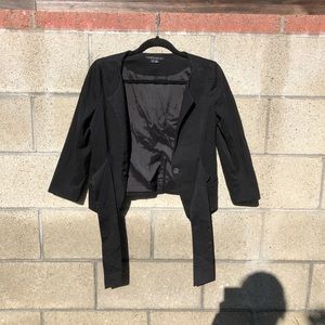 THEORY Cropped Tie Blazer